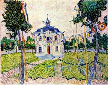 Auvers Rathaus in 14 Juli 1890 Vincent van Gogh Ölgemälde